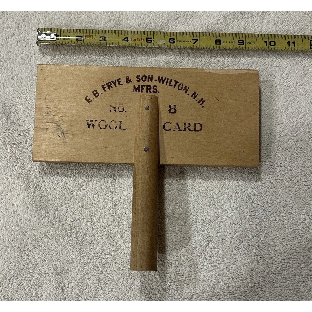 One Vintage E.B. Frye & Son Wilton NH Mfrs. NO 8 (REPLACEMENT) Primitive Rustic